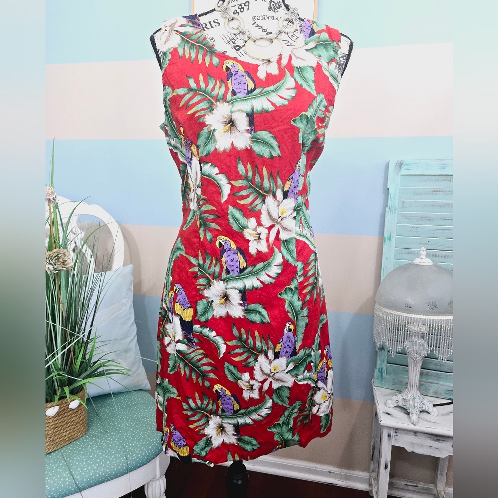 Ky's International Vintage Tropical Sheath Dress